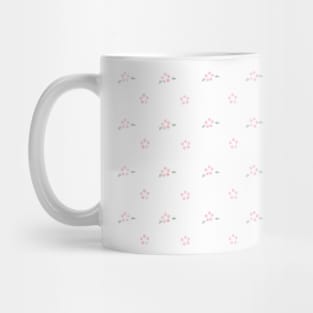 Cute Coquette pale pink flower repeating pattern - large Mug